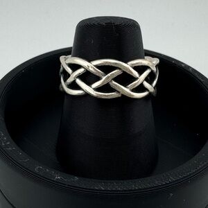 Avery 925 Stamped Silver Braided Ring Size 10